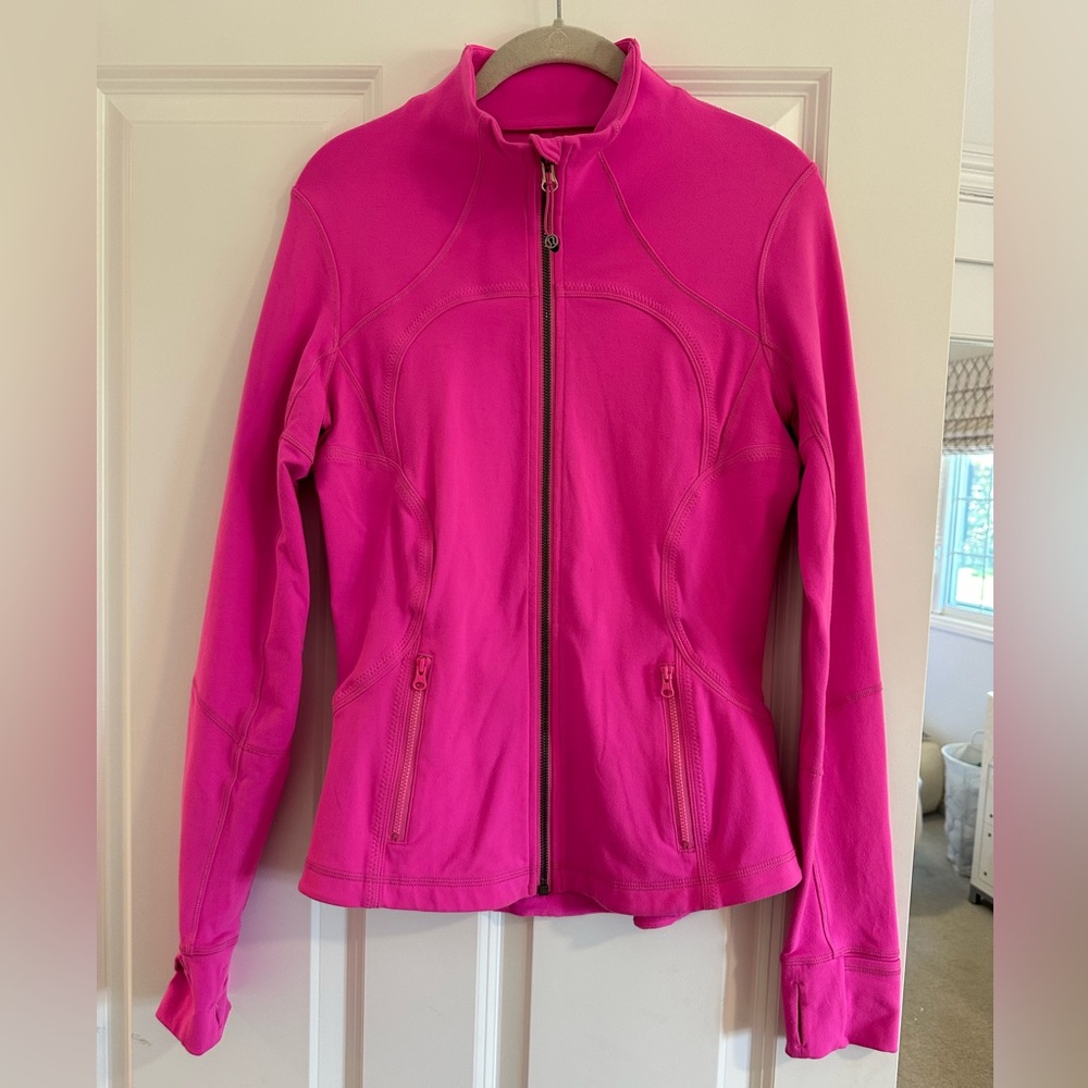 Lululemon bright pink zip up jacket